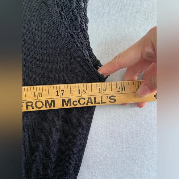 NANETTE LEPORE abstract floral cotton rayon dress black sz M - Picture 11 of 11